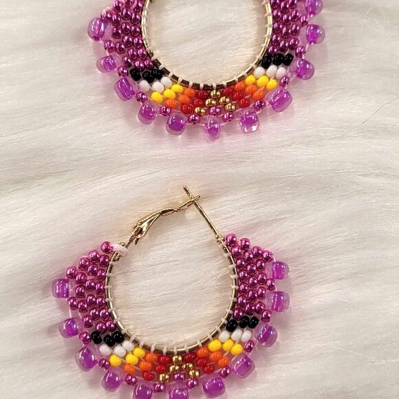 Small Hot Pink Hoops - Picture 3 of 3